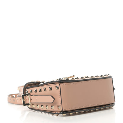 Valentino Garavani Vitello Small Rockstud Flap Saddle Bag Soft Noisette 4 of 9