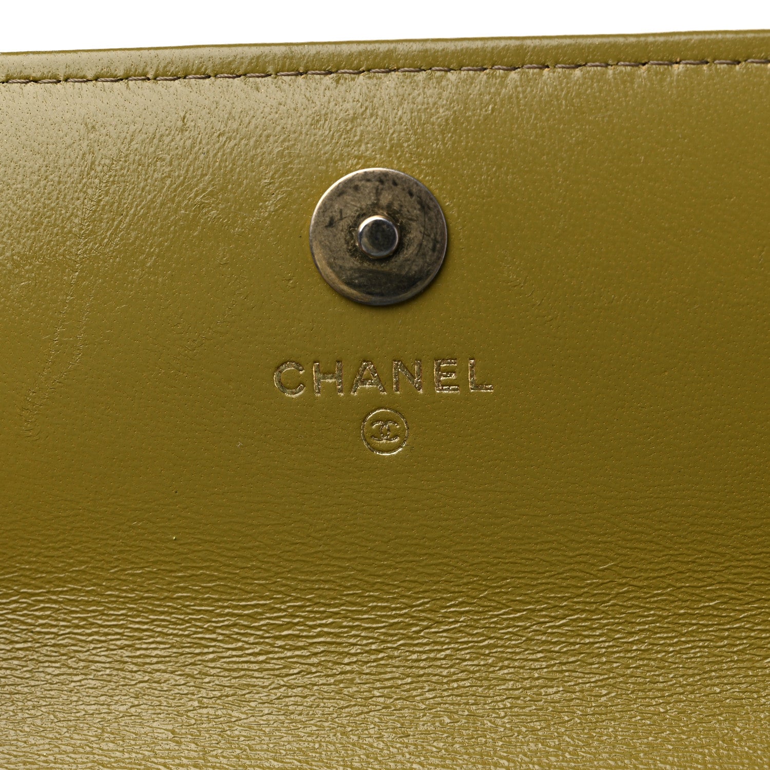 Chanel Lambskin Quilted Chanel 19 Flap Phone Holder With Chain Green 5 of 10