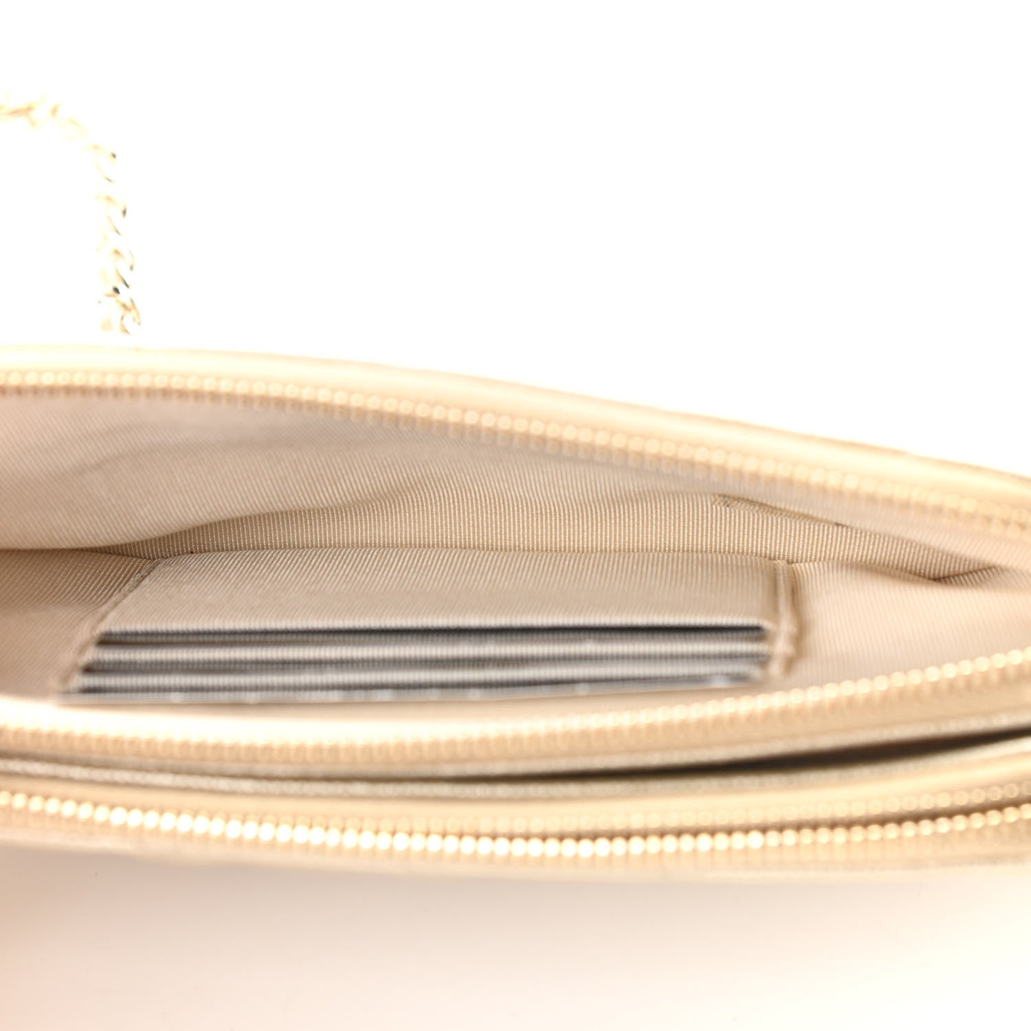 Chanel Metallic Caviar Quilted Small Clutch With Chain Gold 5 of 14