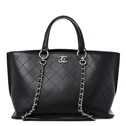 Chanel Calfskin Stitched Shopping Tote Black 1 of 9