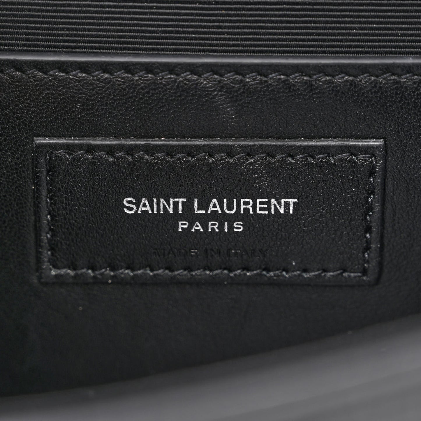 Calfskin Crocodile Embossed Medium Classic Monogram Kate Tassel Satchel Black