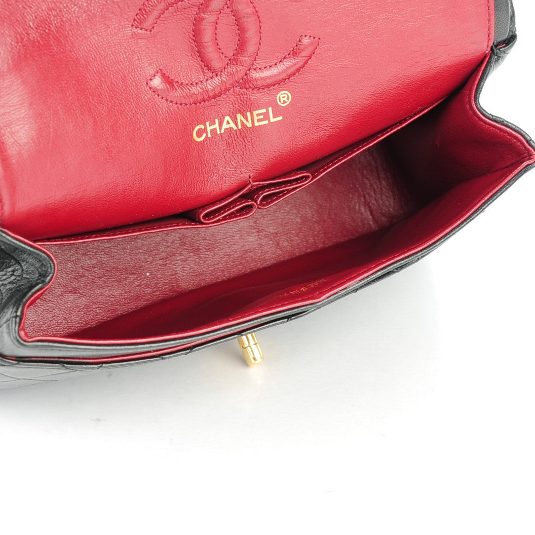 Chanel Lambskin Quilted Small Double Flap Black 8 of 8