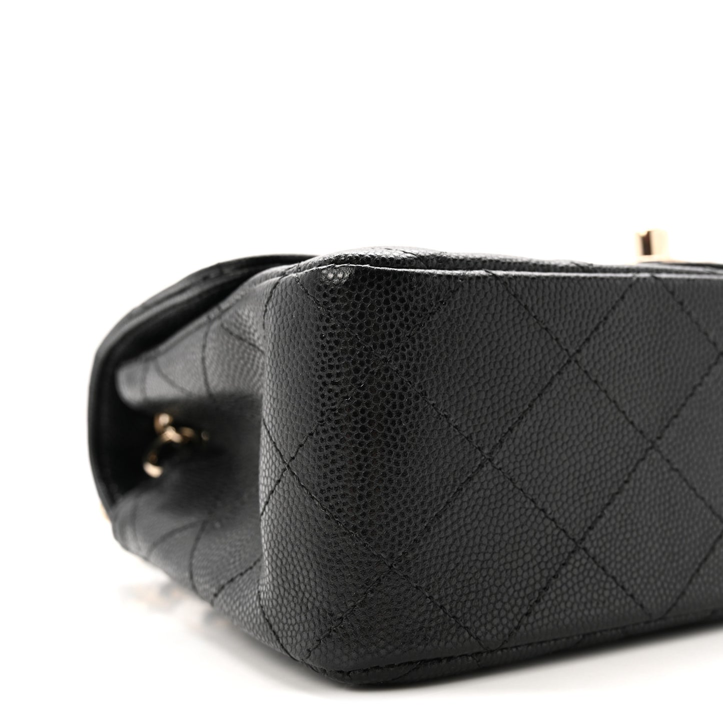 Caviar Quilted Mini Rectangular Flap Black