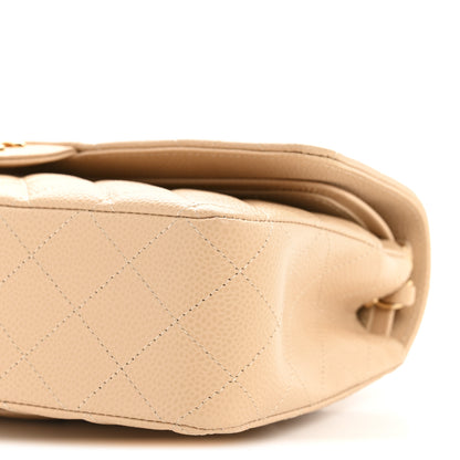 Chanel Caviar Quilted Medium Double Flap Beige 10 of 11