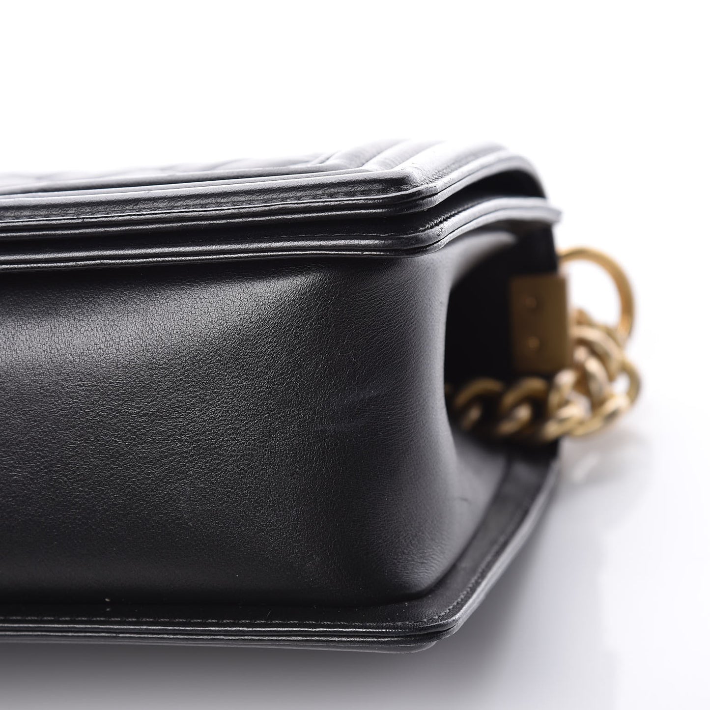 Lambskin Quilted Medium Boy Flap Black