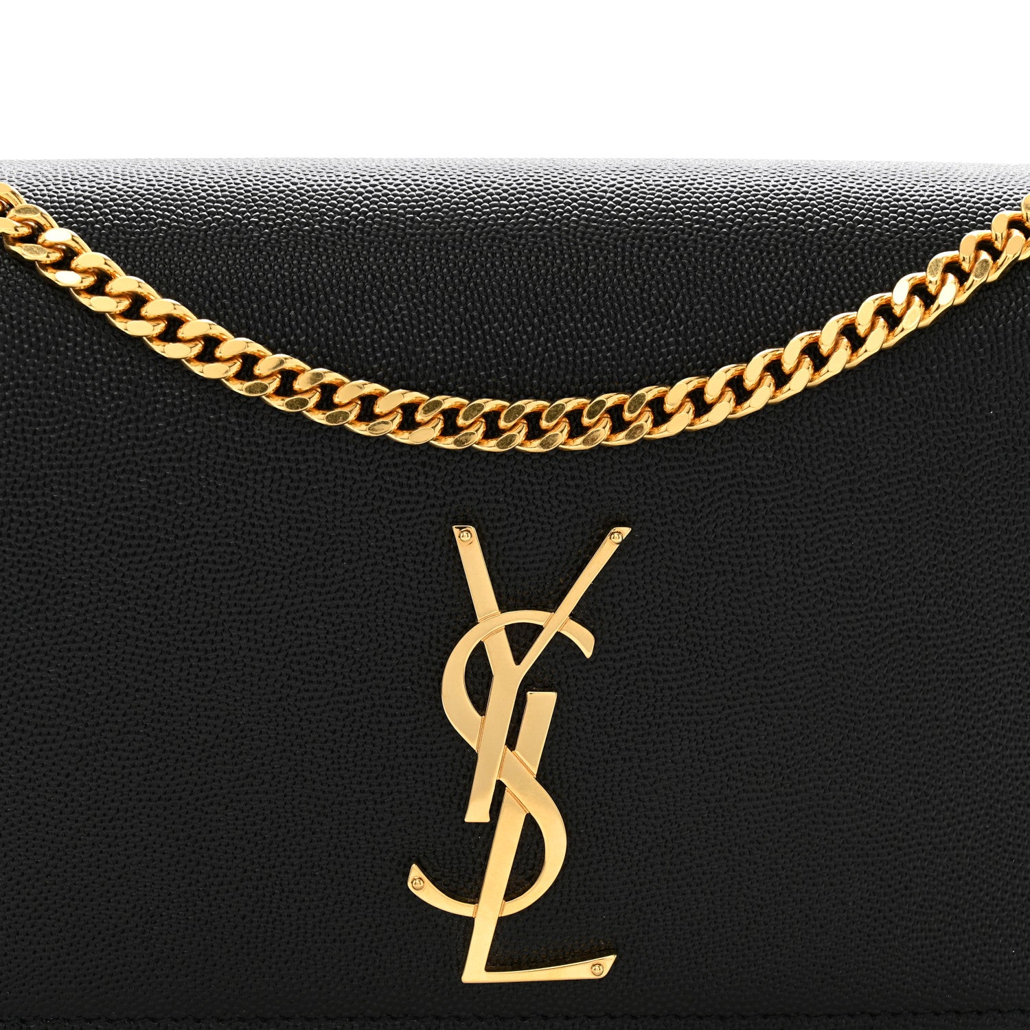 Saint Laurent Grain De Poudre Medium Classic Monogram Kate Satchel Black 8 of 10