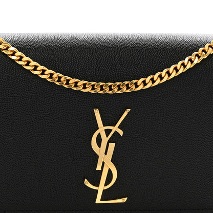 Saint Laurent Grain De Poudre Medium Classic Monogram Kate Satchel Black 8 of 10
