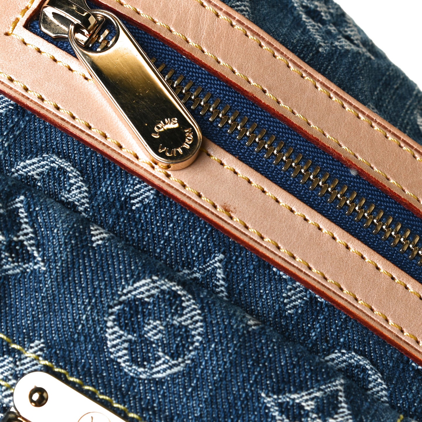 Monogram Denim Baggy PM Blue