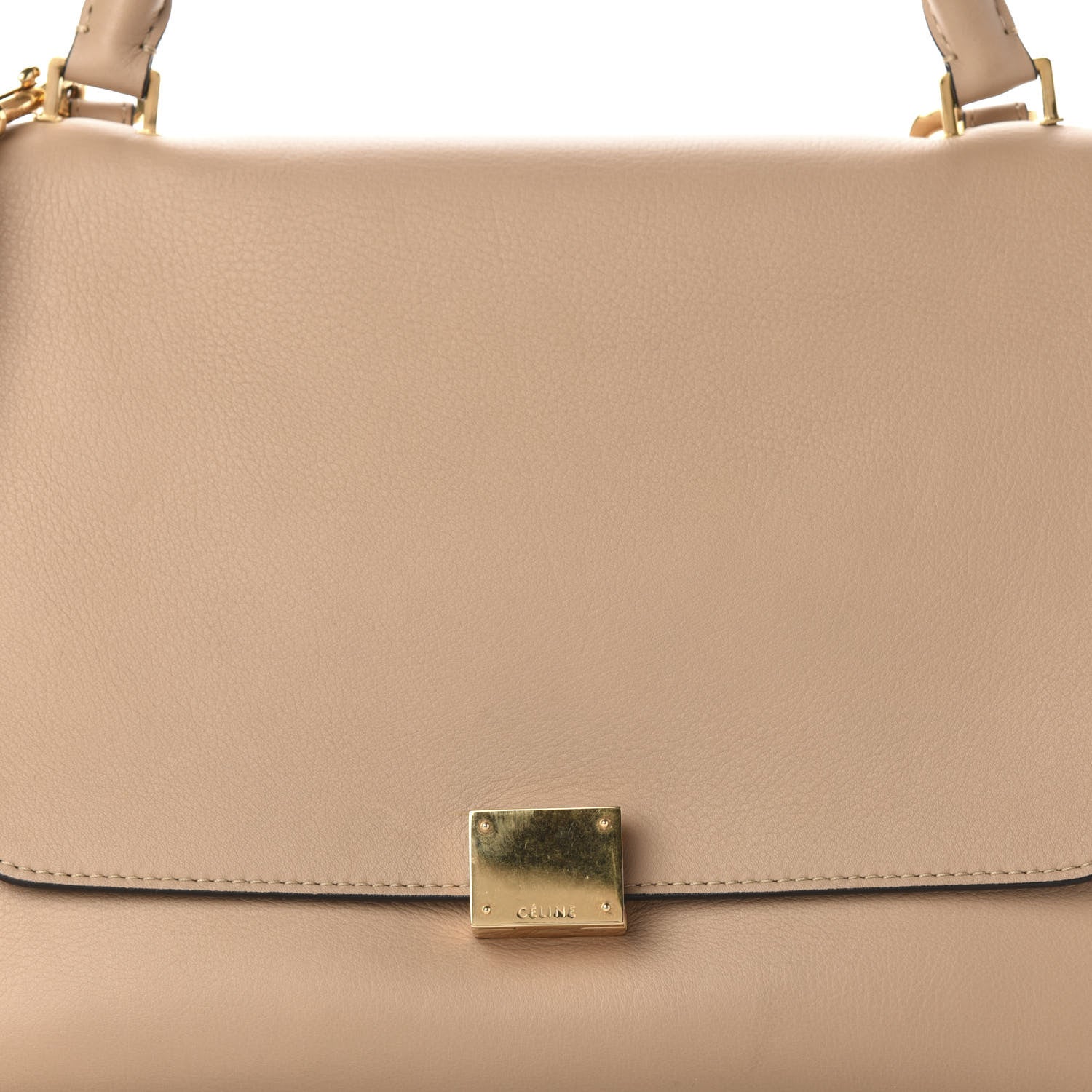 Celine Smooth Calfskin Suede Medium Trapeze Sahara 13 of 13