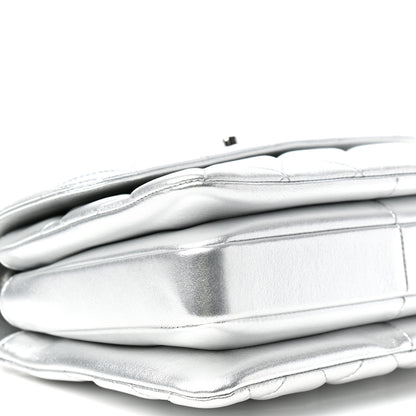 Chanel Metallic Lambskin Quilted Small Trendy CC Flap Dual Handle Bag Silver 8 of 10