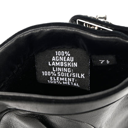 Chanel Lambskin Quilted Turnlock Gloves 7.5 Black 4 of 7