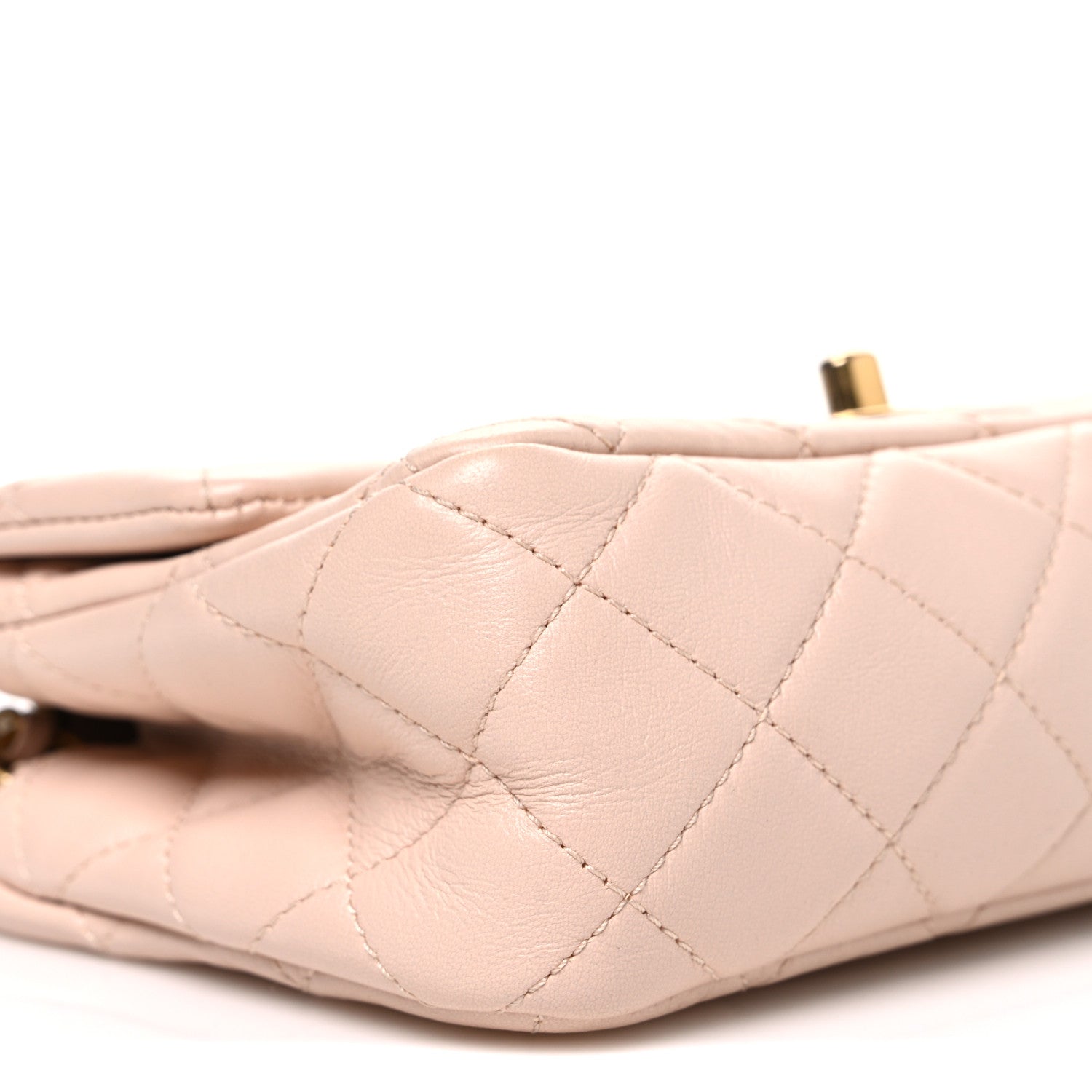 Chanel Lambskin Quilted Mini Rectangular Pearl Crush Flap Beige 9 of 11