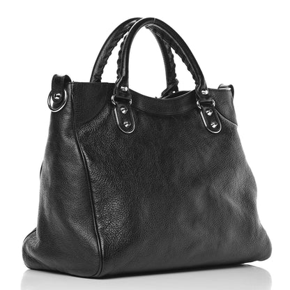 Balenciaga Chevre Silver Metallic Edge Hardware Velo Black 3 of 10