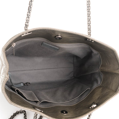 Chanel Aged Calfskin Quilted Reissue 2.55 Tote Dark Silver 5 of 7