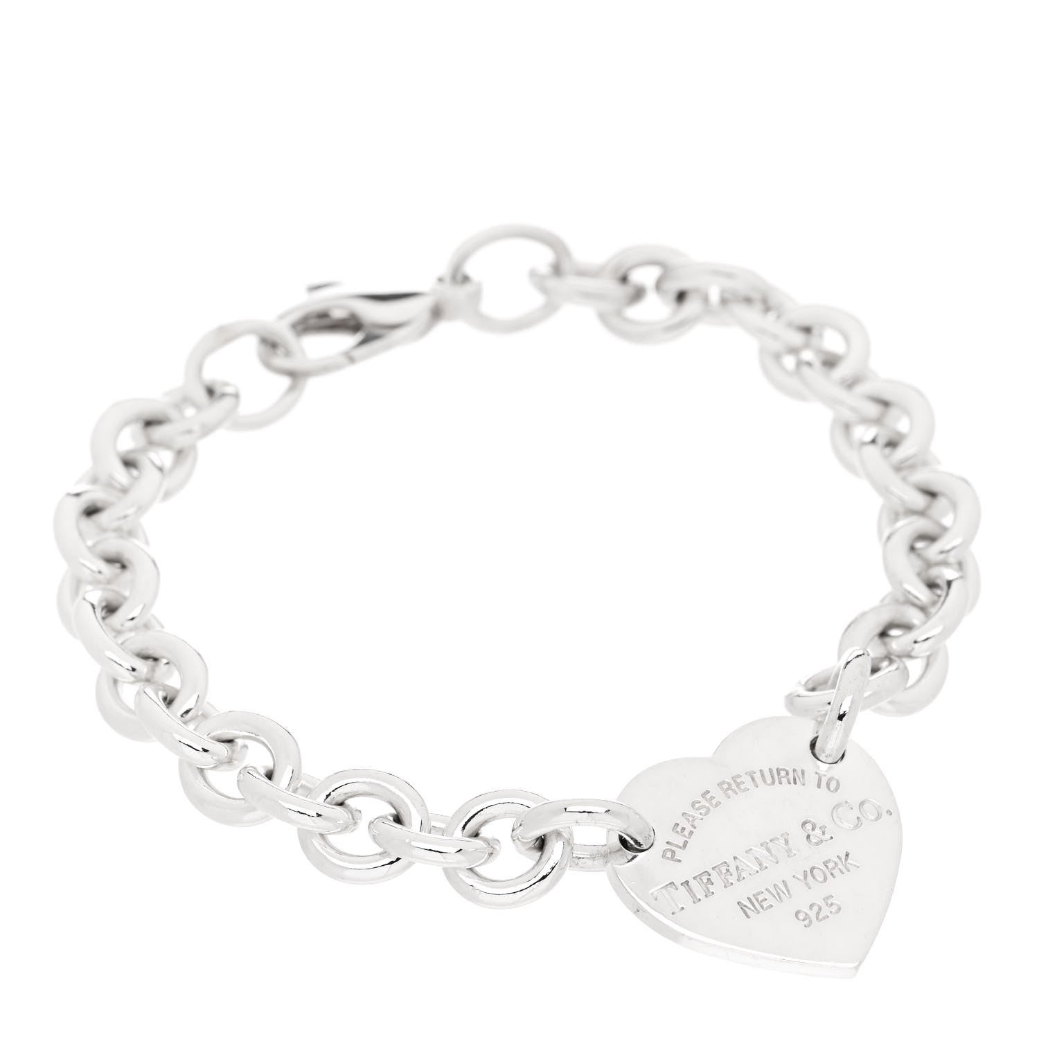 Tiffany Sterling Silver Return to Tiffany Heart Tag Bracelet 1 of 4