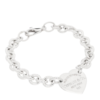 Tiffany Sterling Silver Return to Tiffany Heart Tag Bracelet 1 of 4