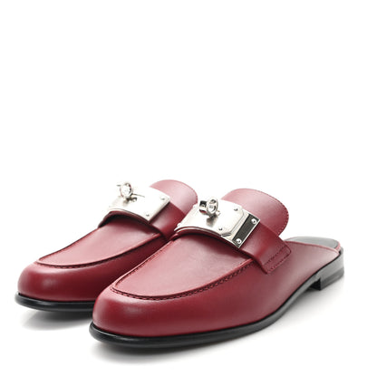Hermes Calfskin Iota Mules 39 Rouge H 4 of 10