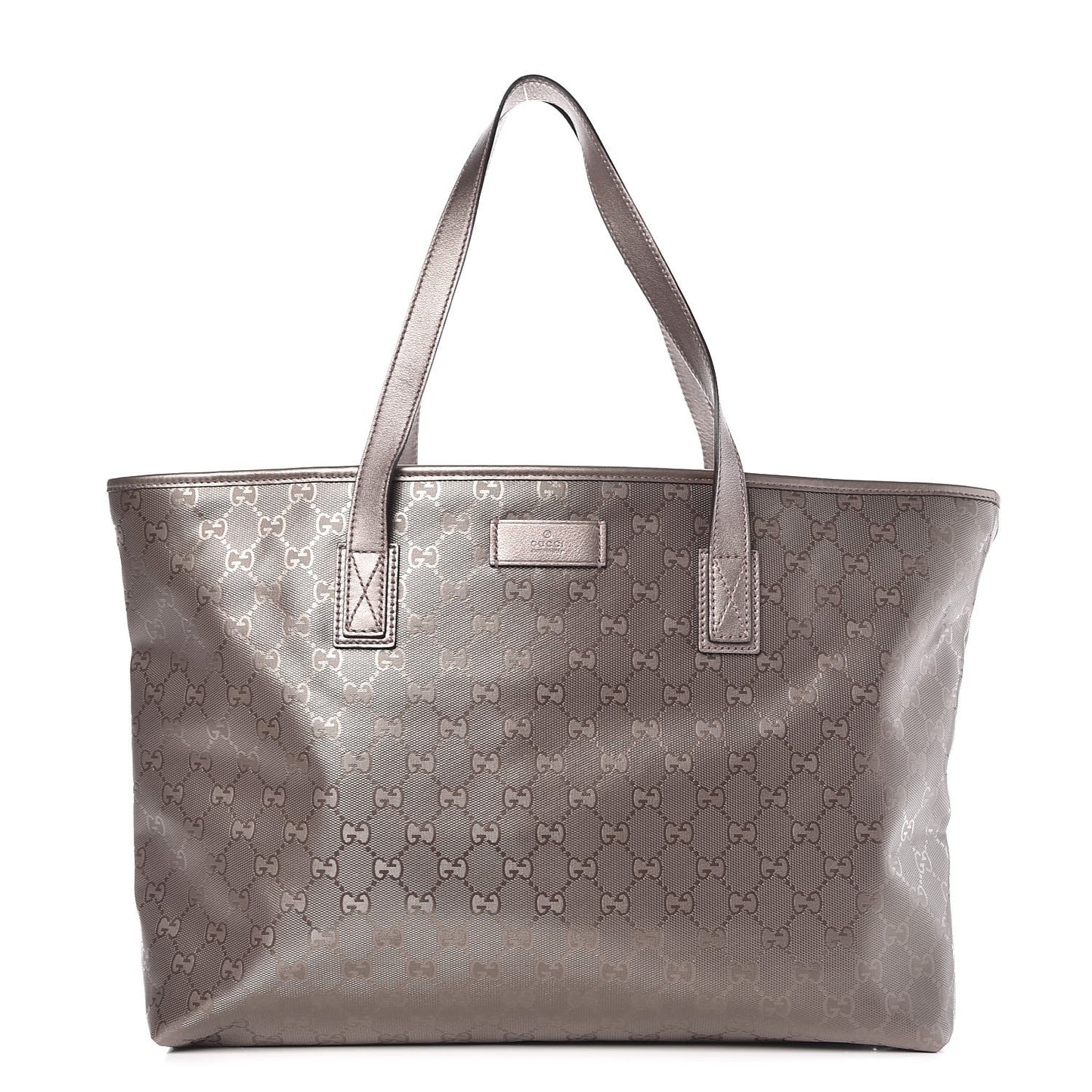 Imprime Monogram Medium Zippered Shopping Tote Pewter