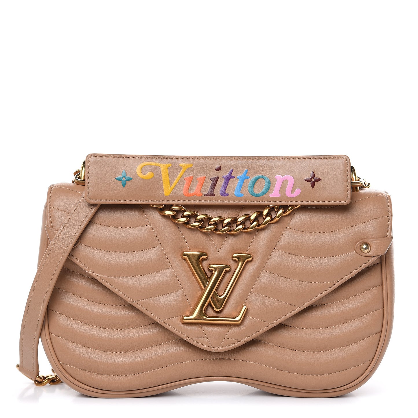 Calfskin New Wave Chain MM Noisette