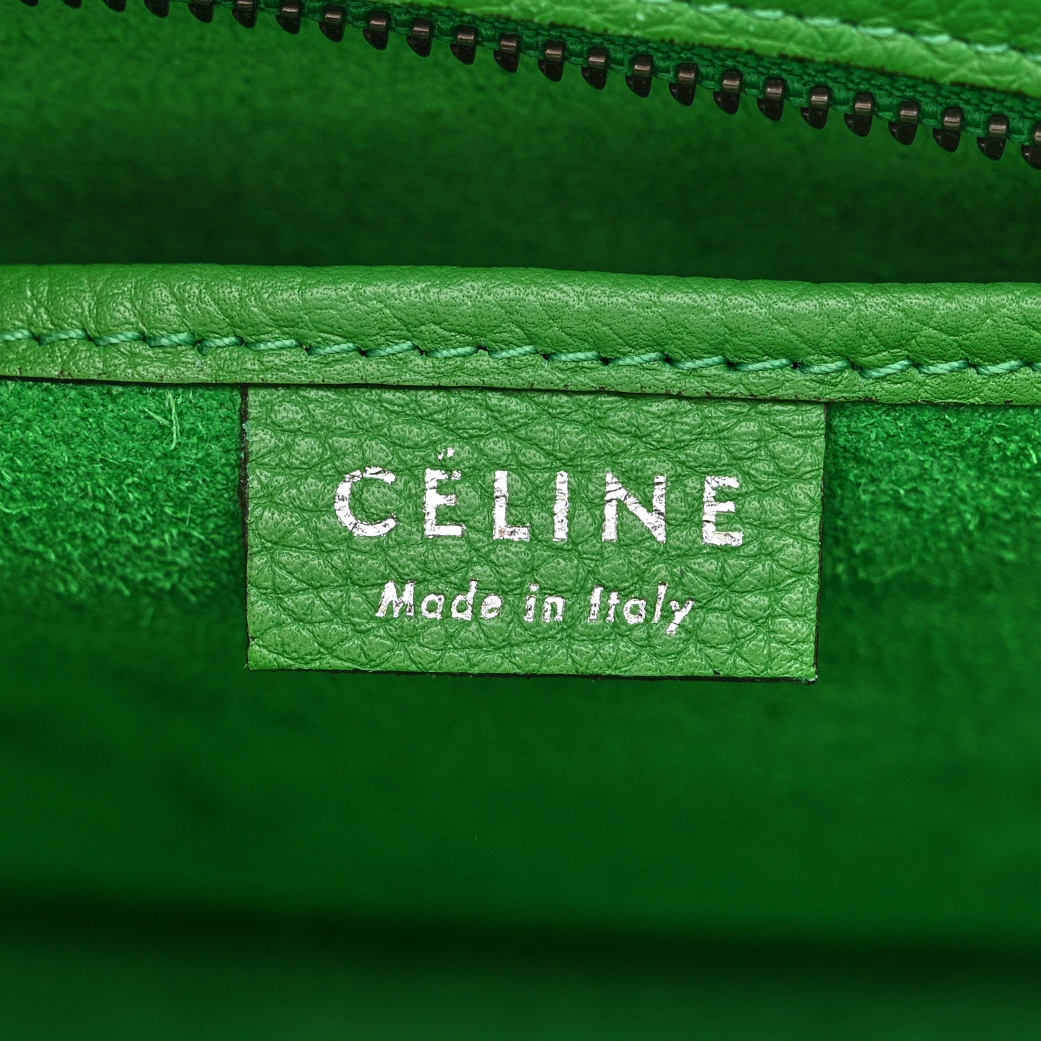Celine Drummed Calfskin Nano Luggage Mint 6 of 11