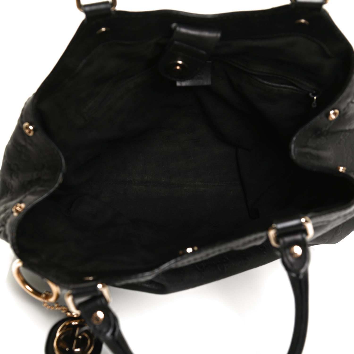 Gucci Guccissima Medium Sukey Tote Black 5 of 14