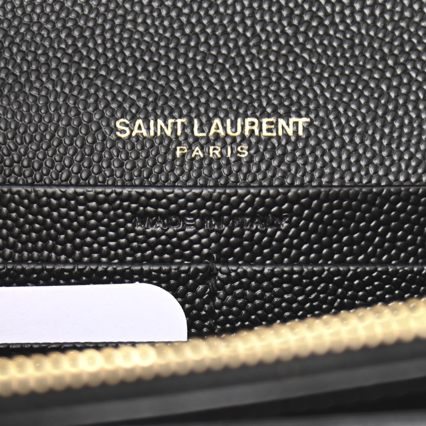 Grain De Poudre Matelasse Chevron Monogram Chain Wallet Black