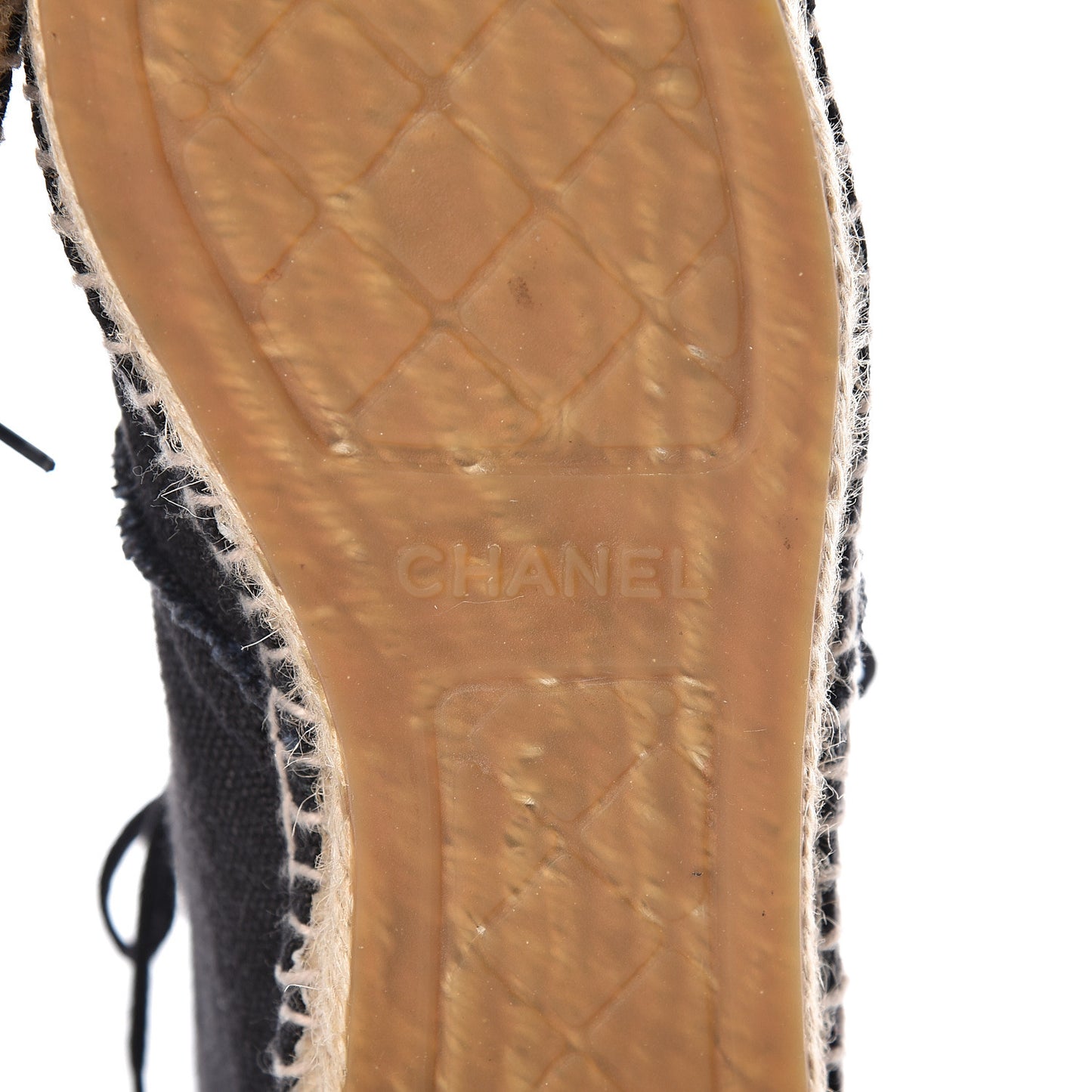 Canvas Lace Up Espadrilles 39 Black