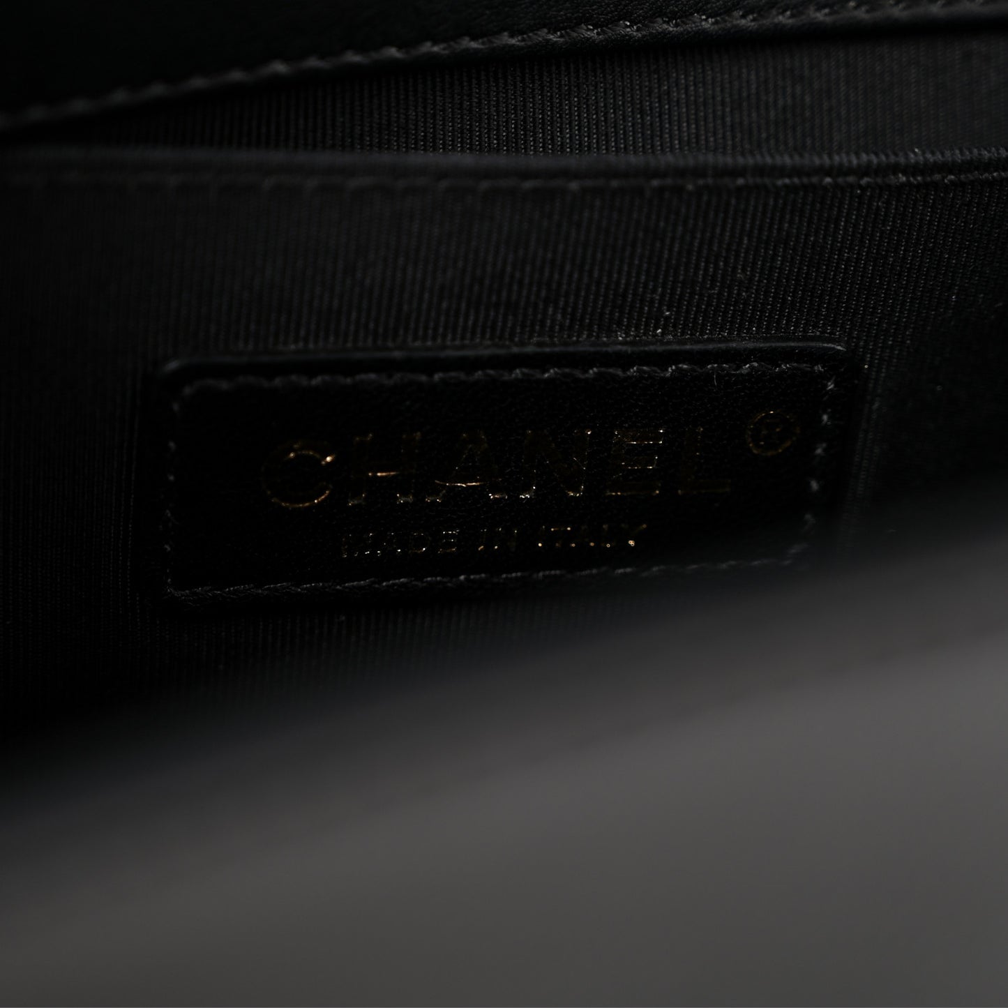 Lambskin Quilted Medium Boy Flap Black