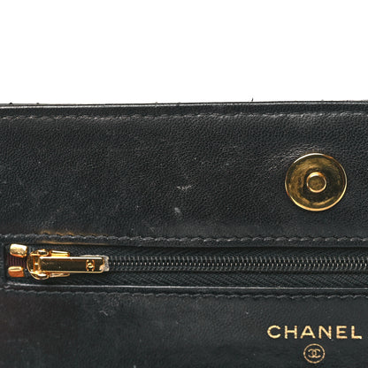 Chanel Lambskin Quilted Wallet On Chain WOC Black 14 of 20