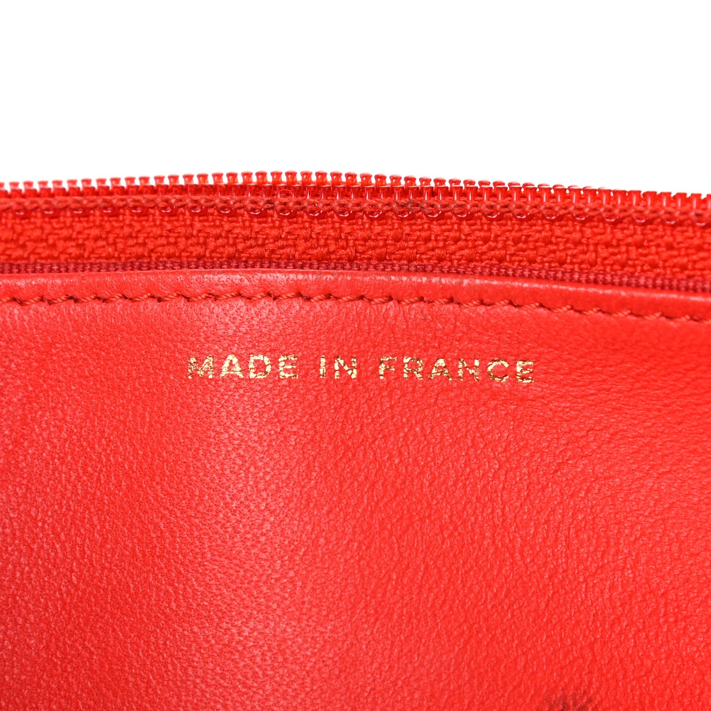 Lambskin Quilted Wallet On Chain WOC Red