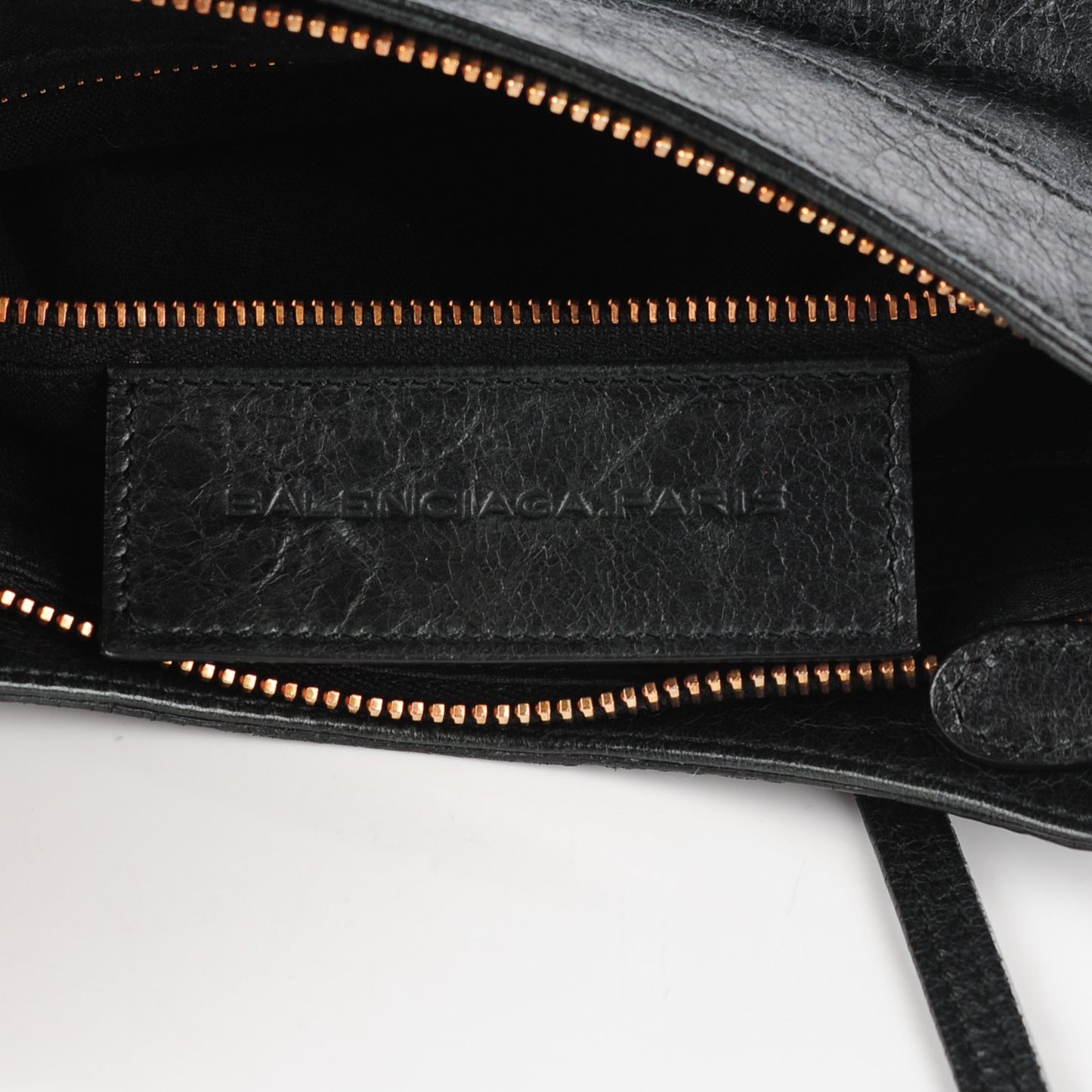 Agneau Giant 12 Rose Gold Hardware Hip Black