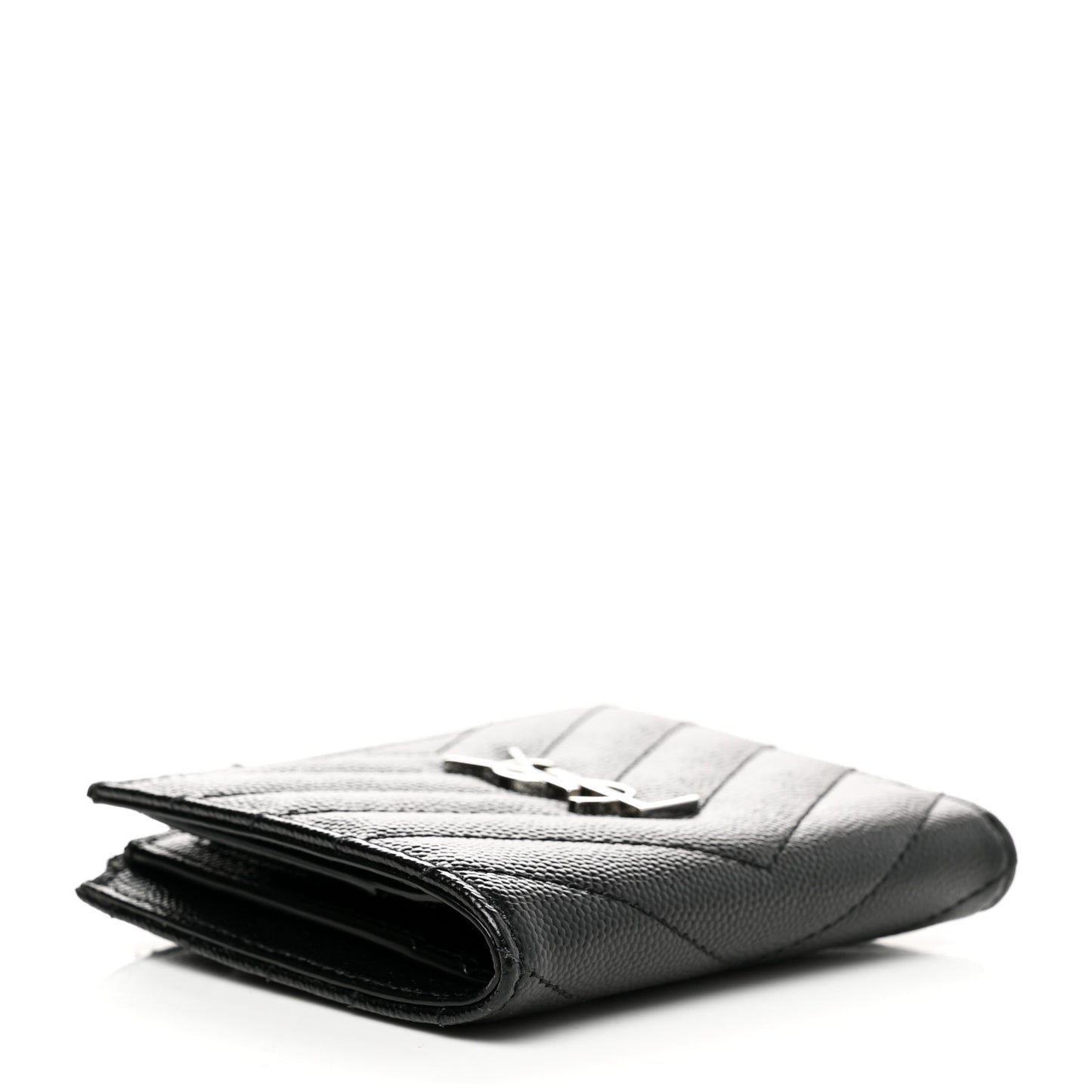 Grain De Poudre Matelasse Chevron Monogram Zipped Card Case Black