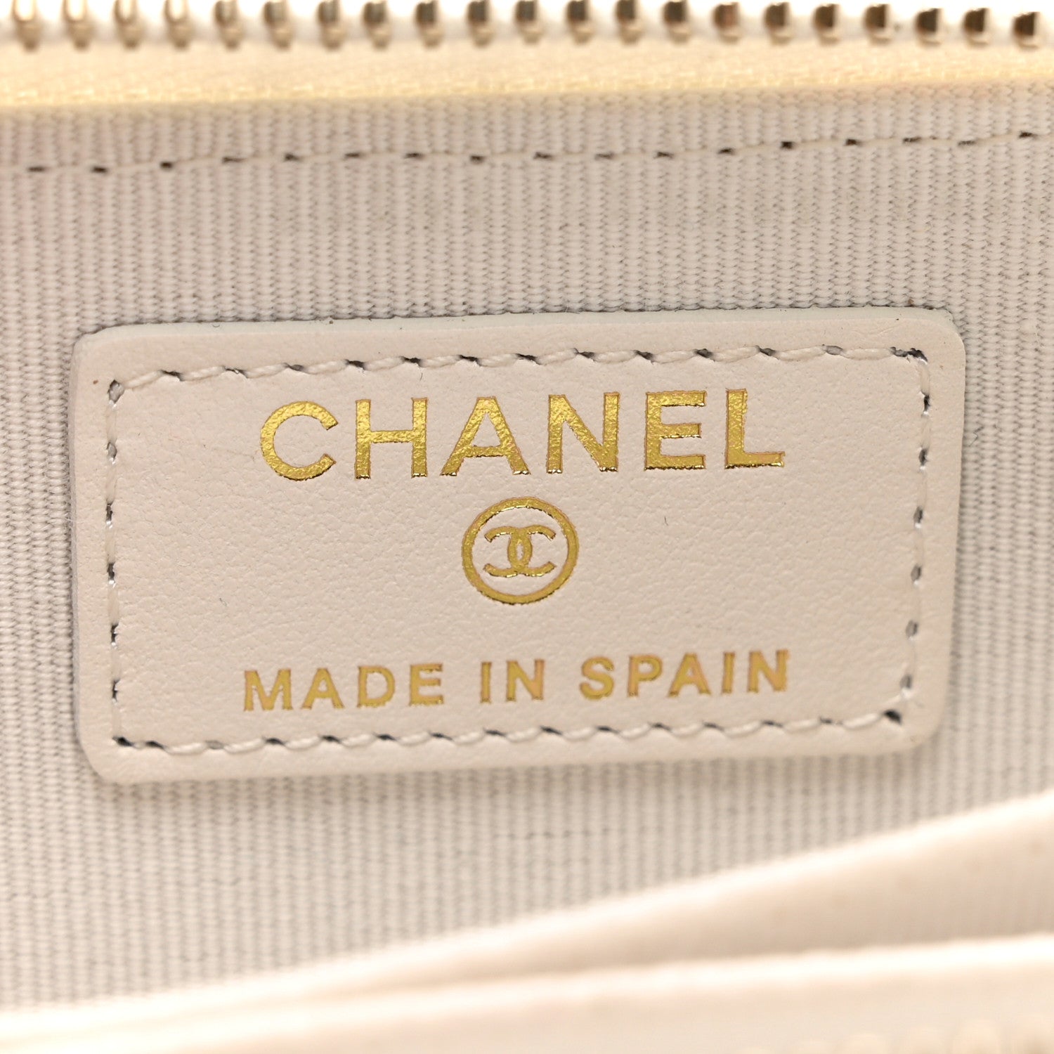 Chanel Caviar Enamel Coco Casino Quilted Zip Coin Purse White 6 of 8