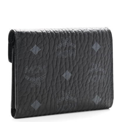 MCM Visetos Compact Wallet Black 3 of 7