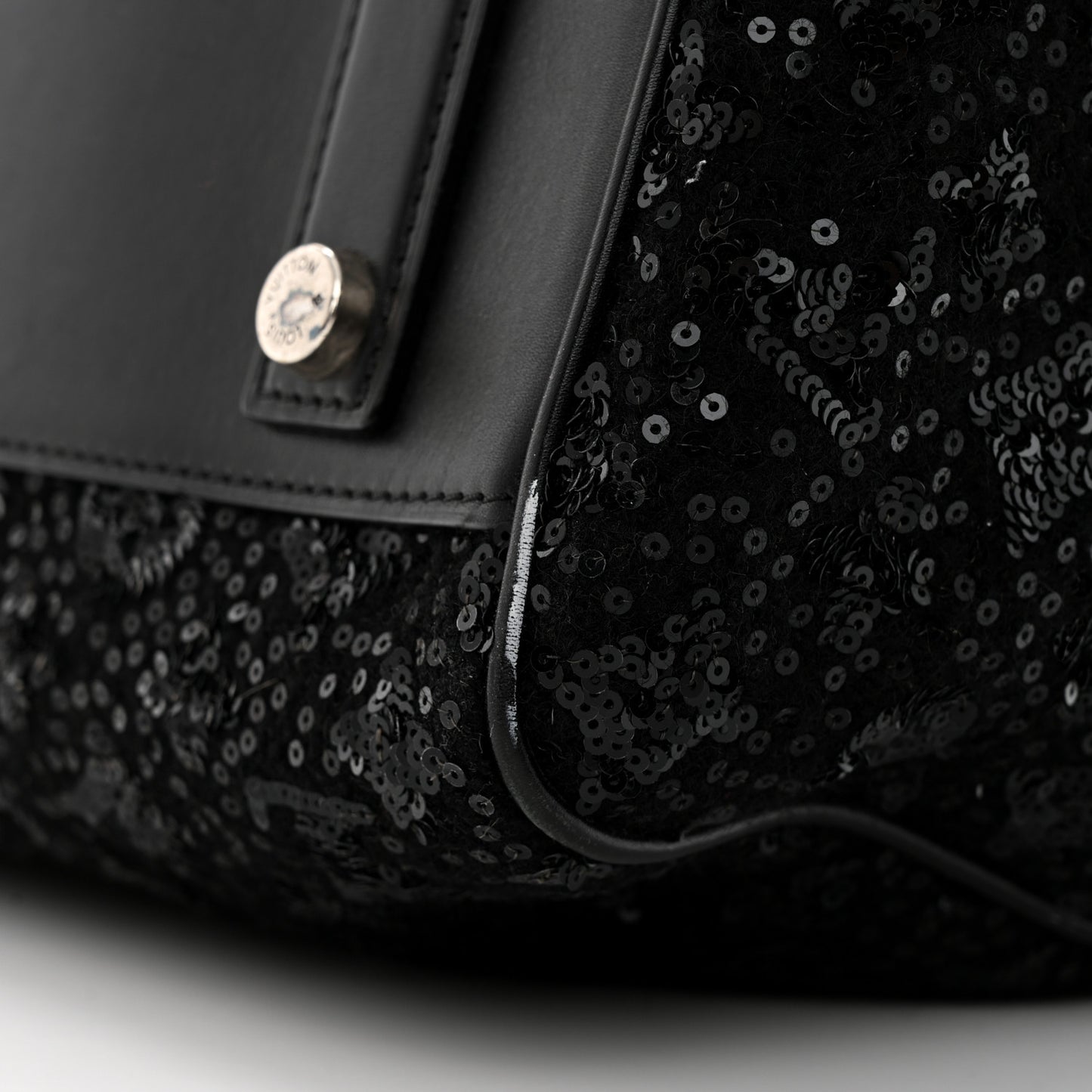 Sequin Monogram Sunshine Express Speedy Black