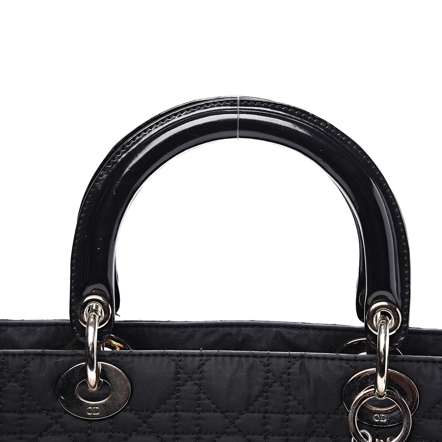 Nylon Cannage Large Lady Dior Black
