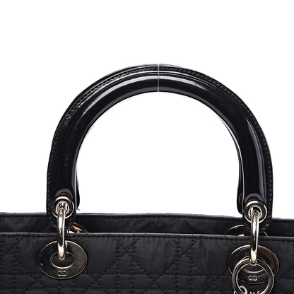 Christian Dior Nylon Cannage Large Lady Dior Black 9 of 12