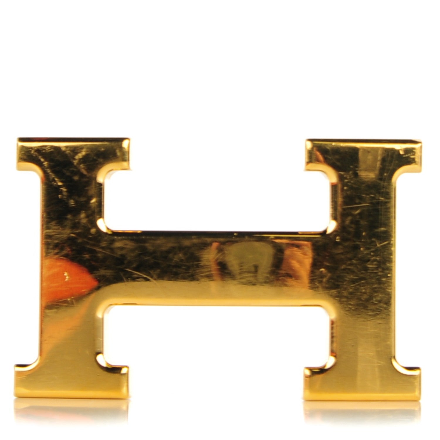 Hermes Box Togo 32mm H Belt Black Orange 100 8 of 9