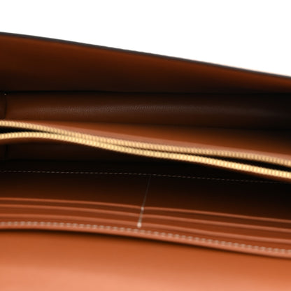 Celine Triomphe Canvas Calfskin Enveloppe Bag Tan 5 of 10