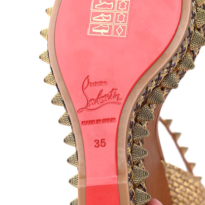 Christian Louboutin Calfskin Cordorella 110 Wedge Sandals 35 Version Cuoio 6 of 14