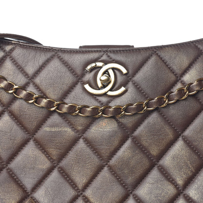 Chanel Calfskin Quilted Into The Fringe Hobo Brown 8 of 17
