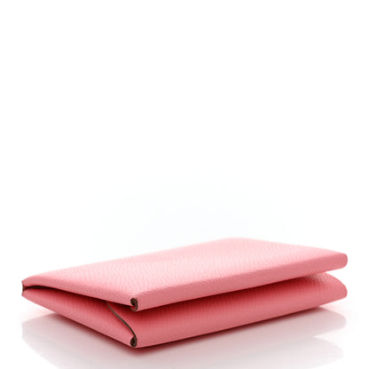 Hermes Epsom Calvi Duo Card Case Rose Confetti 4 of 8