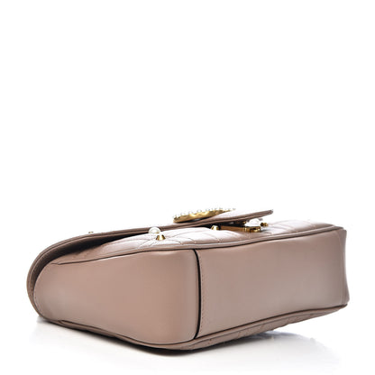 Gucci Calfskin Matelasse Studded Small Pearly GG Marmont Shoulder Bag Porcelain Rose 4 of 10