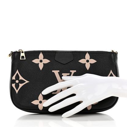 Louis Vuitton Empreinte Monogram Giant Multi Pochette Accessories Large Pochette Black Beige 2 of 7