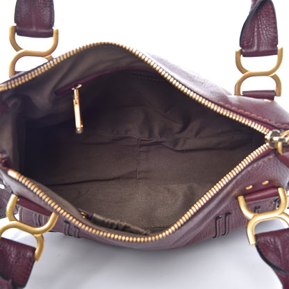 Chloe Calfskin Medium Marcie Satchel Wine Purple 6 of 10