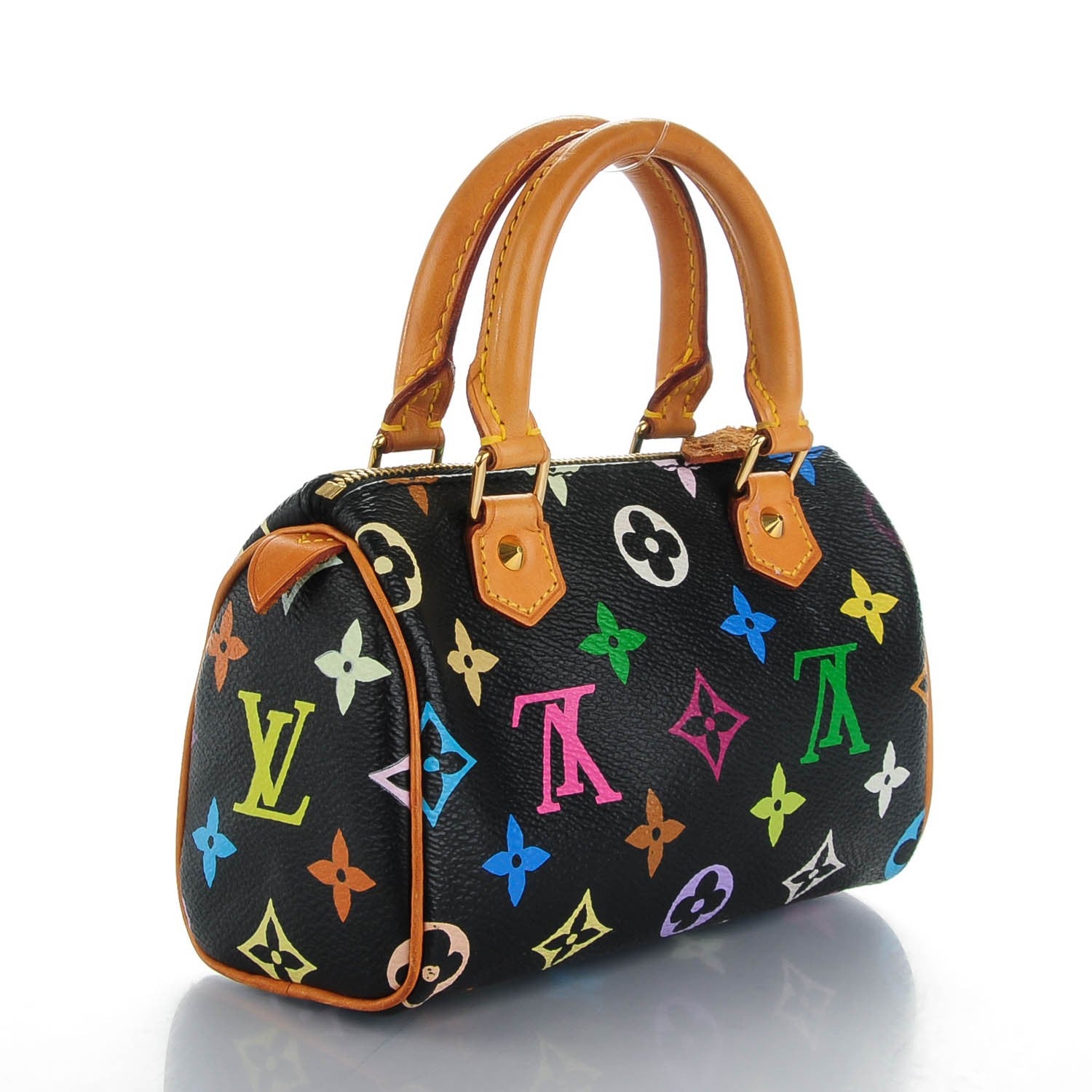 Louis Vuitton Monogram Multicolor Mini Sac HL Speedy Black 3 of 7