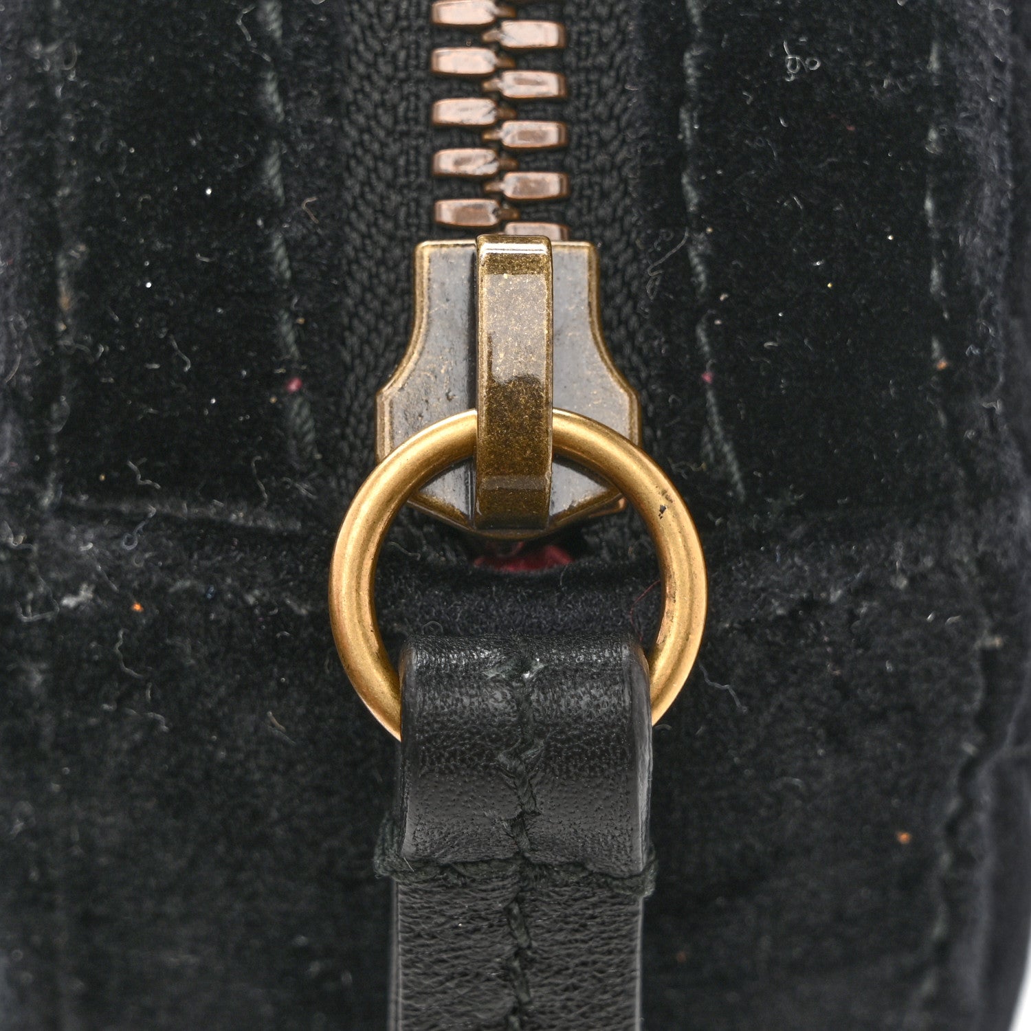 Gucci Velvet Matelasse GG Marmont Belt Bag 75 30 Black 13 of 13