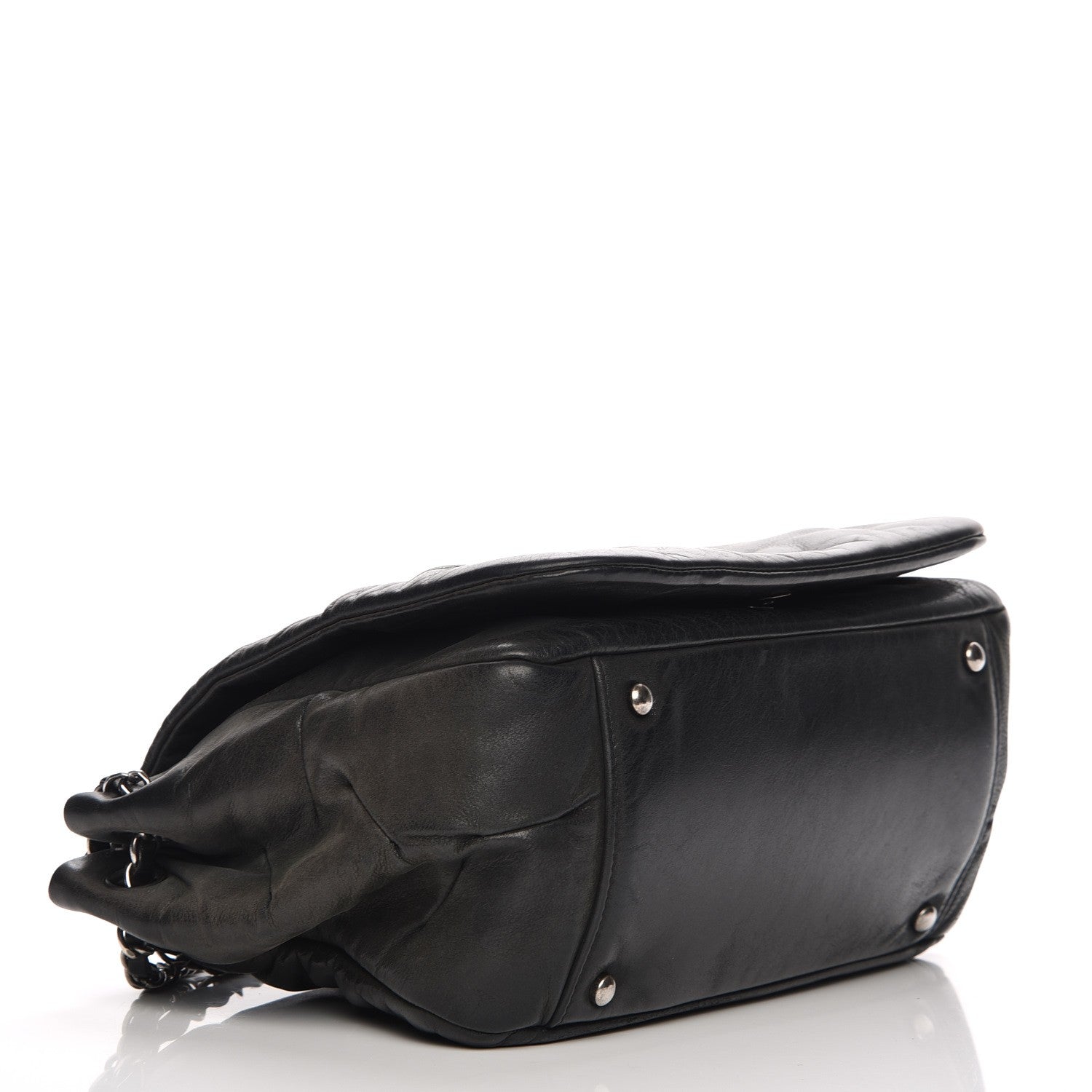 Chanel Iridescent Calfskin Glint Accordion Flap Black 4 of 10