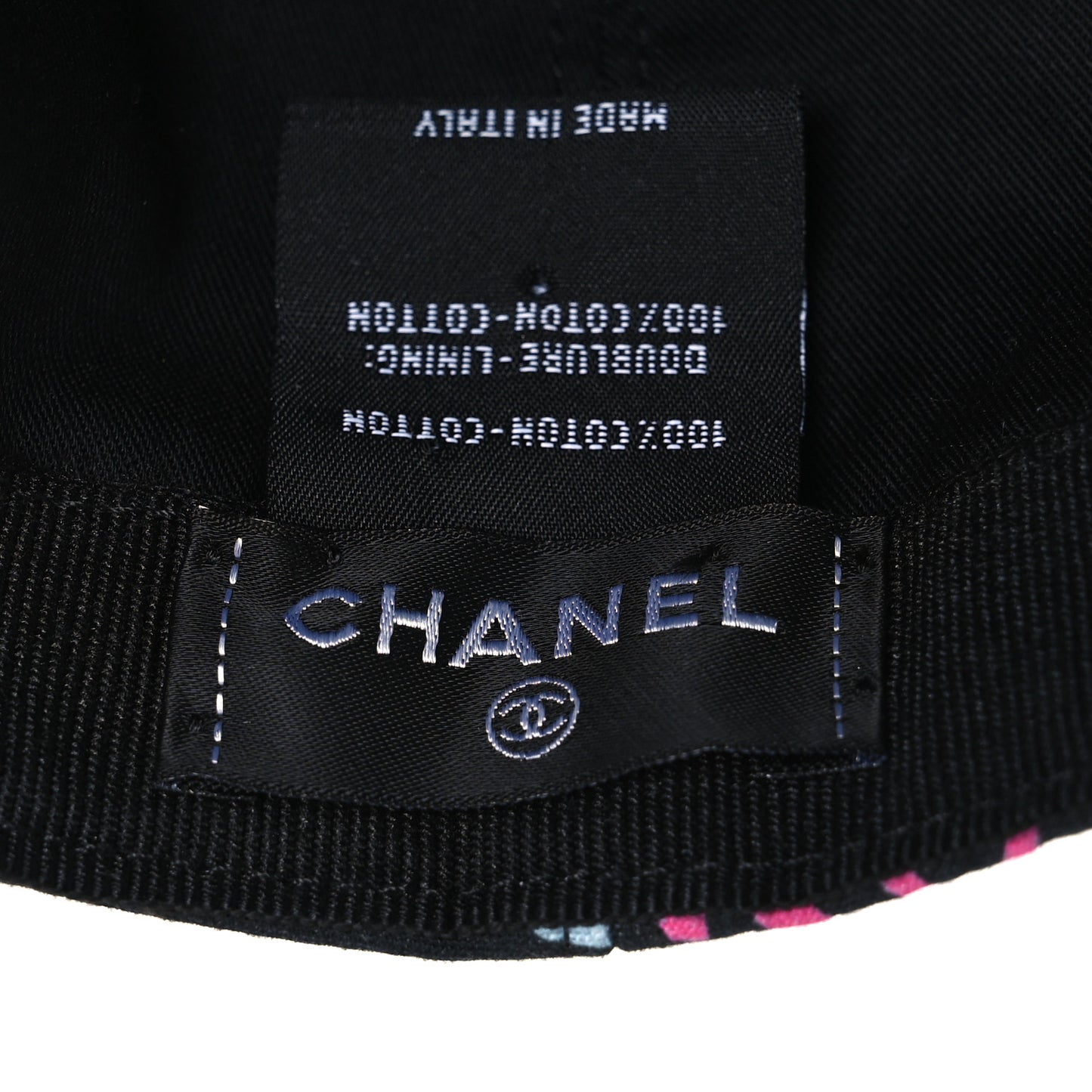 Cotton CC Cap Hat Black Multicolor