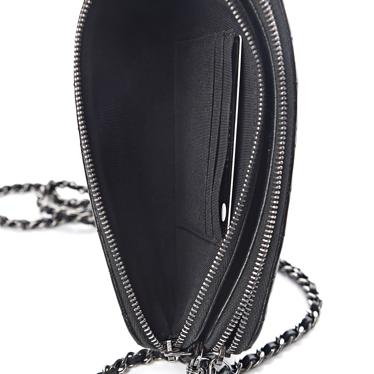 Chanel Sheepskin Chevron Quilted Studded Reissue Small Clutch With Chain Black 7 of 15
